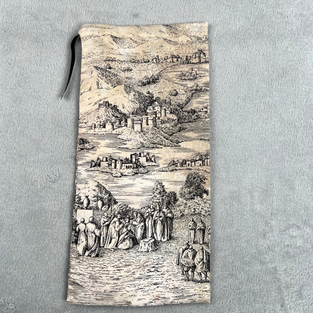 Gucci Original Limited Edition Castle Print Dust Bag 8.5x18 Drawstring Shoe Bag - Picture 4 of 7